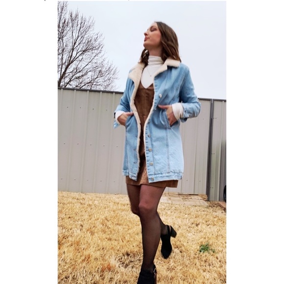 BCBG MAXAZRIA Small Brown Suede Vest Wrap Dress - Picture 2 of 11